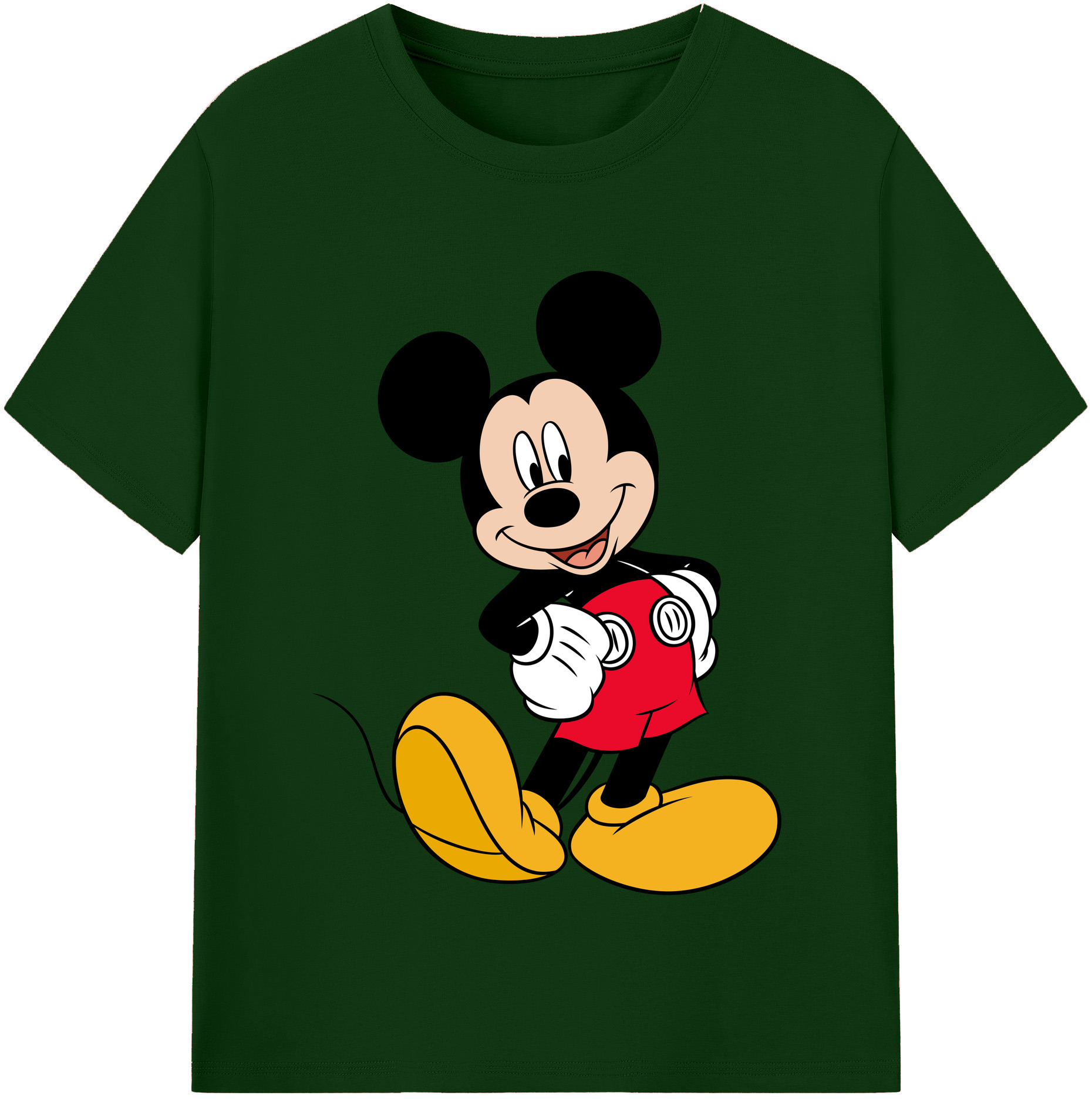 （画像用） ミッキーマウス Mickey Mouse 綿100％半袖Tシャツ（フロントプリント）